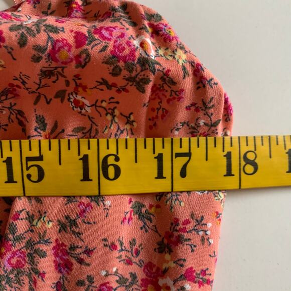 J. CREW Dress 10 Pink Micro Floral Tie Shoulder & Waist Belt Tiered Slit Skirt - Picture 14 of 15